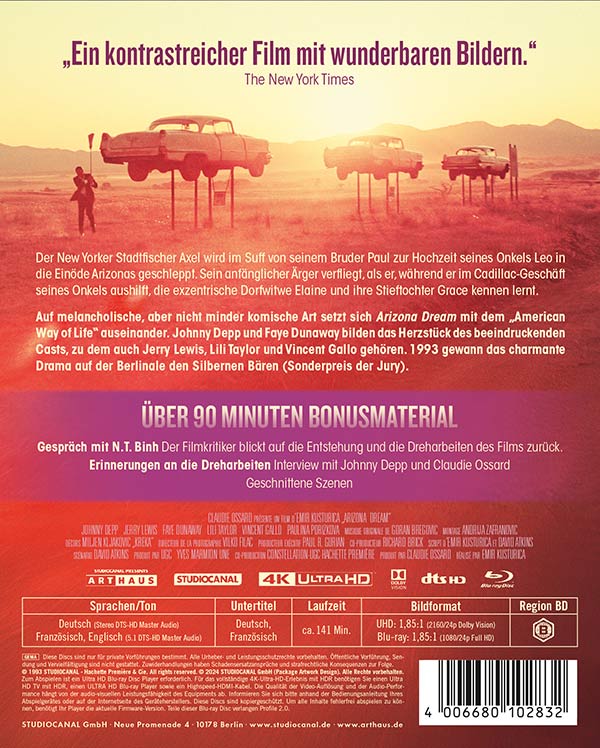 Arizona Dream (4K-UHD+Blu-ray) Arizona Dream (4K-UHD+Blu-ray)