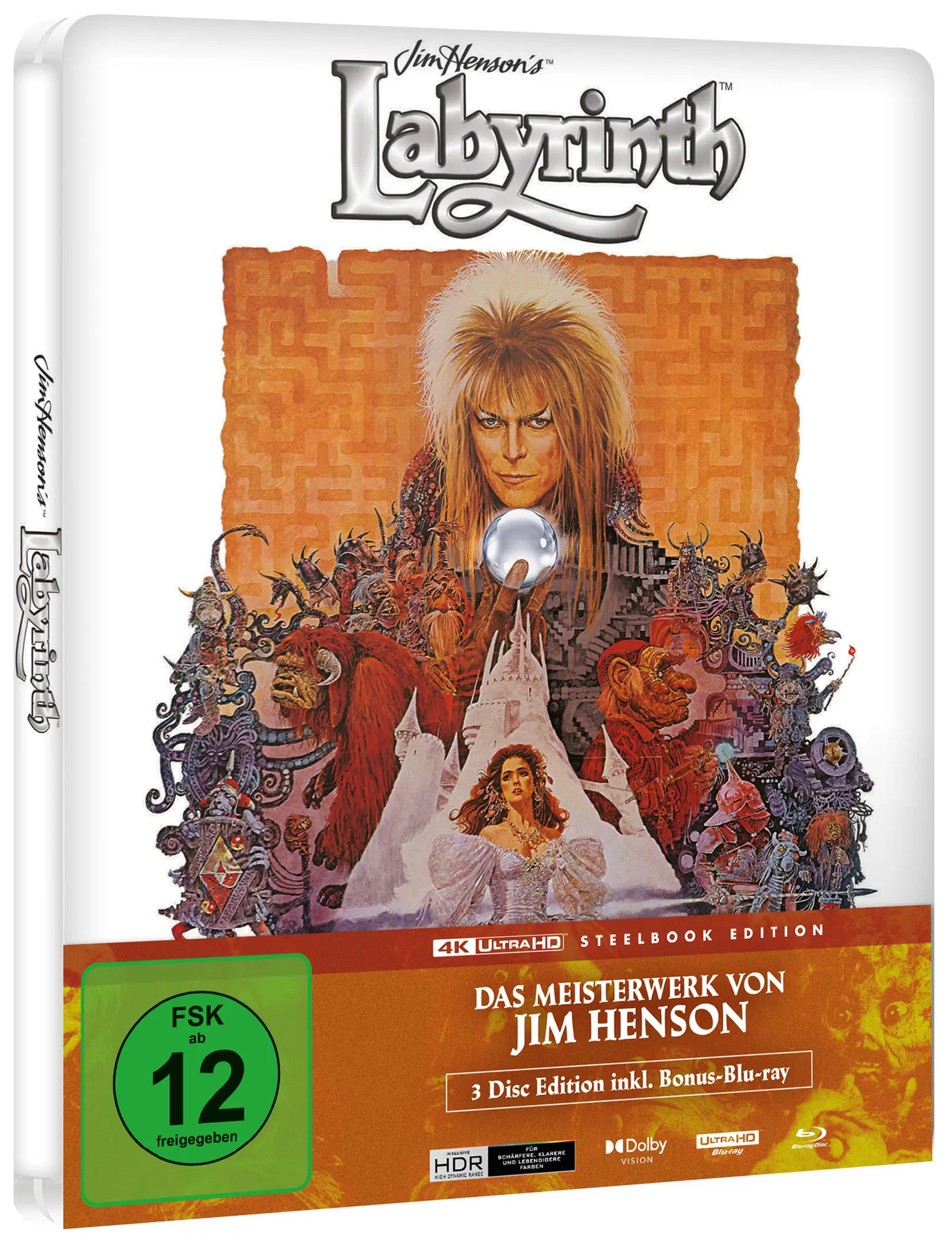 Die Reise ins Labyrinth - Steelbook Edition (4K-UHD+2 Blu-rays)