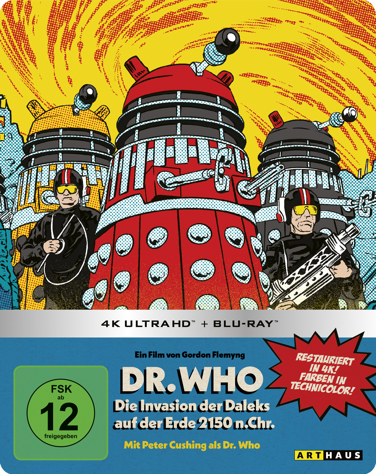 Dr. Who: Die Invasion der Daleks auf der Erde 2150 n. Chr. - Limited Steelbook Edition (4K Ultra HD+Blu-ray) Werbung, Plakat, Person, Comics, Veröffentlichung