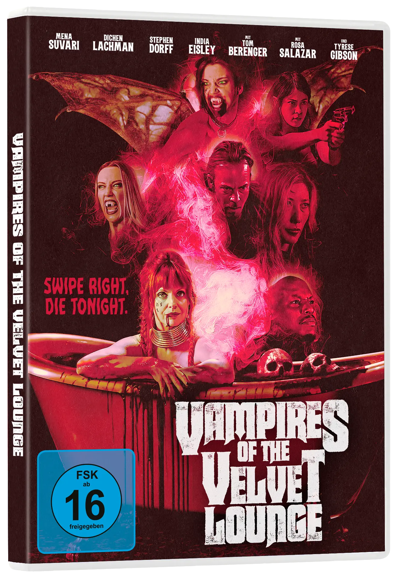 Horror, Vampir, Filmposter, Badewanne, rote Grafik