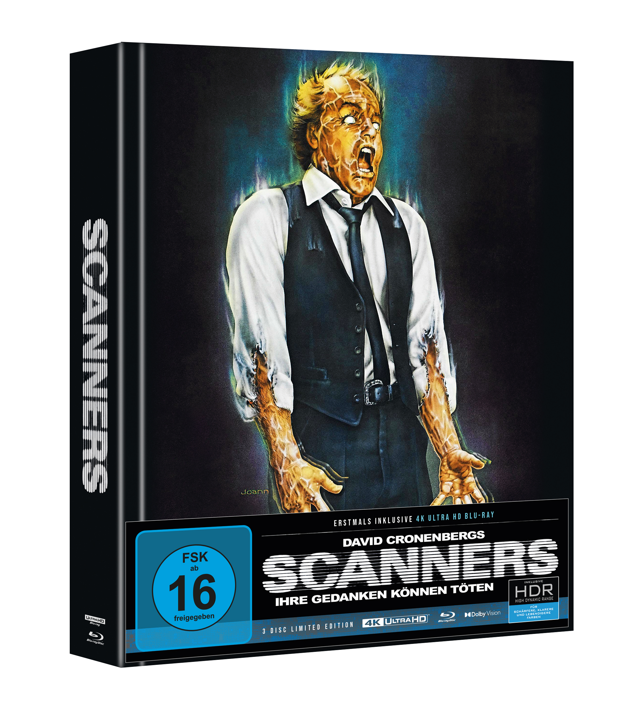 Scanners (Mediabook, 4K-UHD+2 Blu-rays) (Shop Exklusiv) Weste, Krawatte, Werbung, Mann, Person