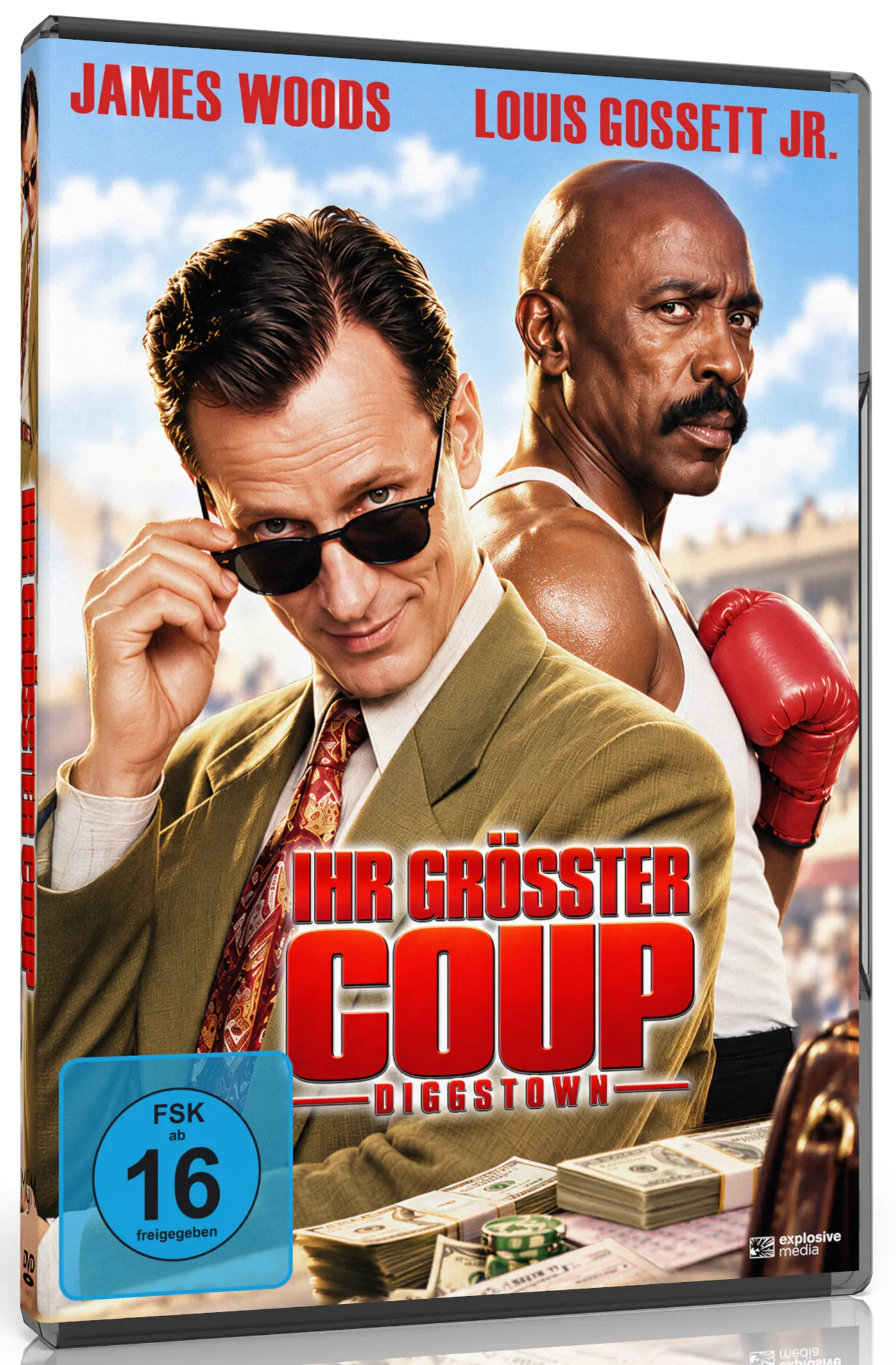 DVD-Film, Filmhülle, Actionkomödie, deutsches Cover, Boxen