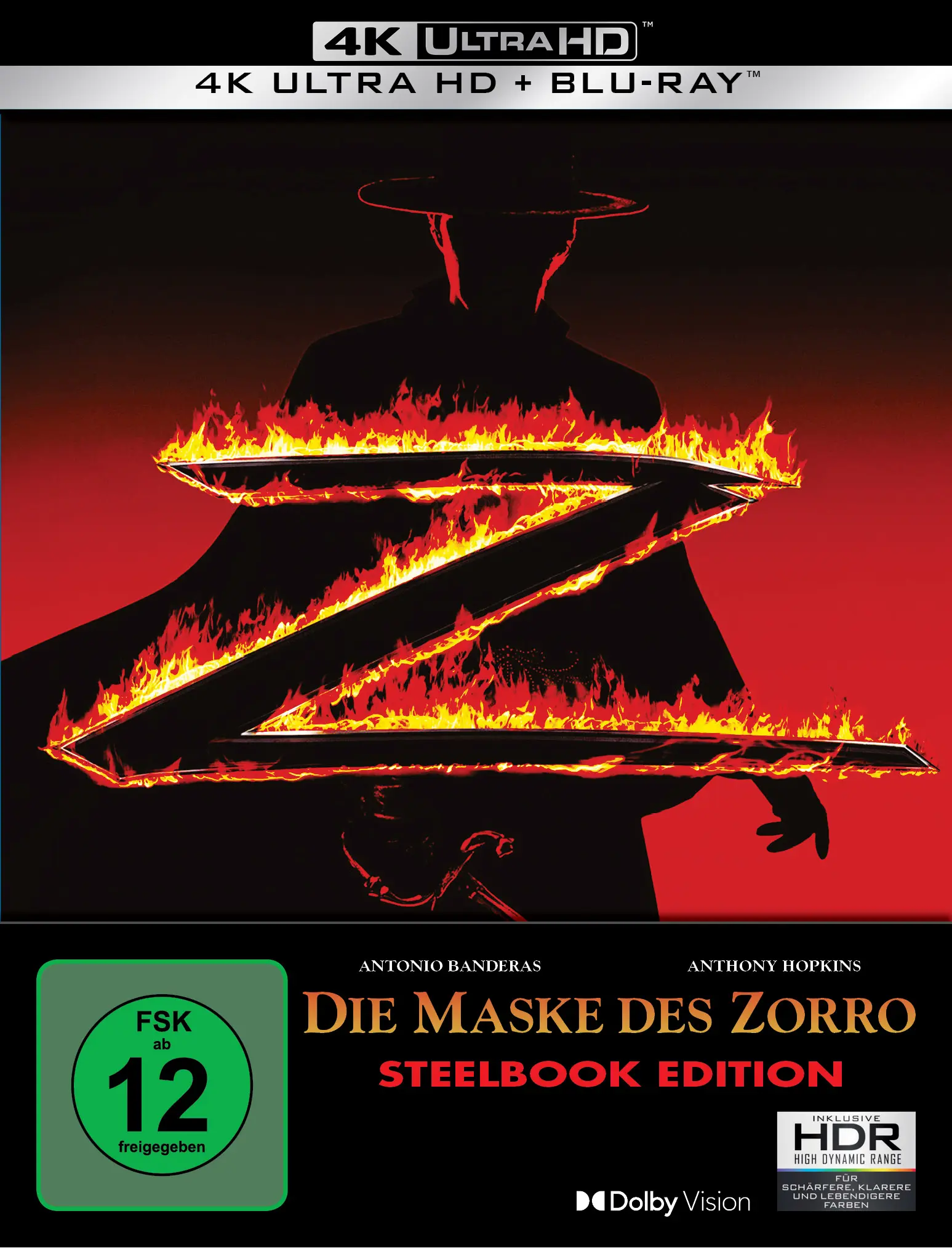 Die Maske des Zorro (Limitiertes Steelbook, 4K-UHD+Blu-ray) Cover Die Maske des Zorro (Limitiertes Steelbook, 4K-UHD+Blu-ray) Cover