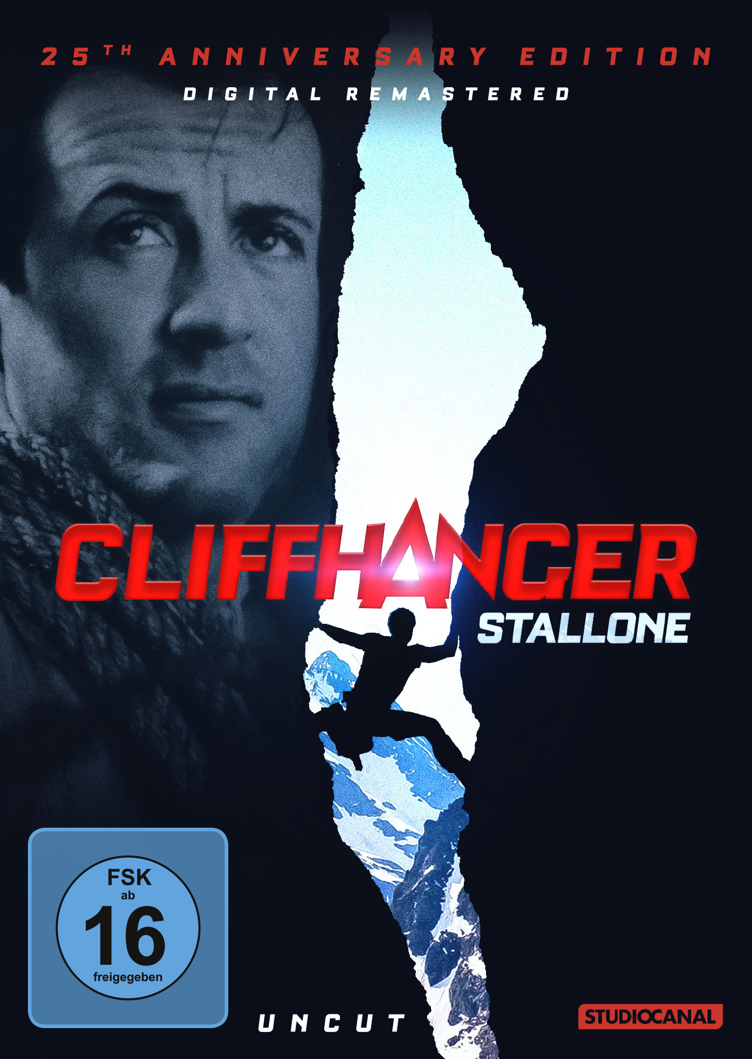 Cliffhanger - 25th Anniversary Edition - Digital Remastered - Uncut (DVD) Werbung, Plakat, Buch, Veröffentlichung, Person