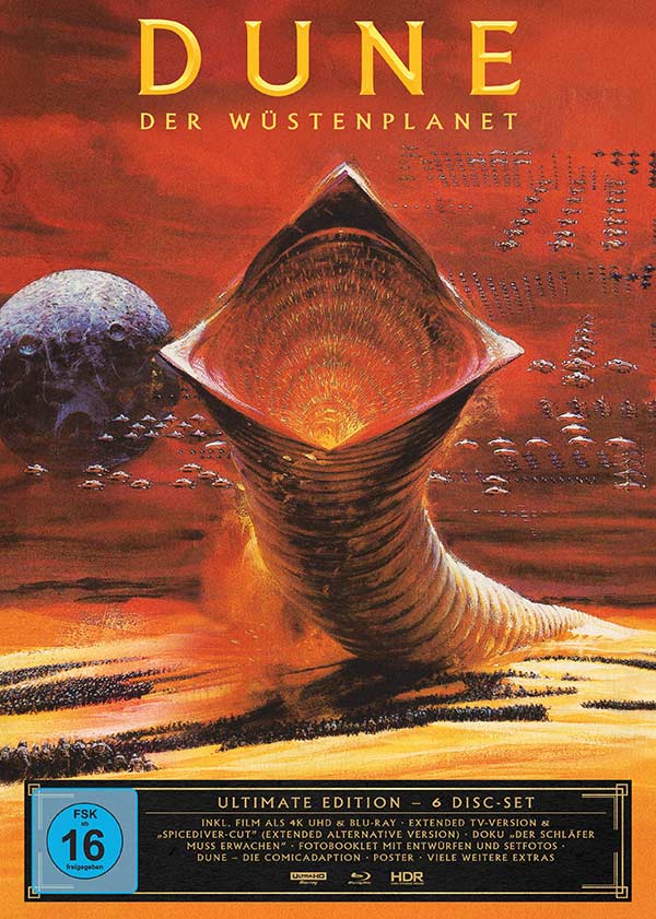Dune - Der Wüstenplanet (4K-UHD + 5 Blu-rays) Cover Buch, Veröffentlichung, Berg, Natur, Draußen