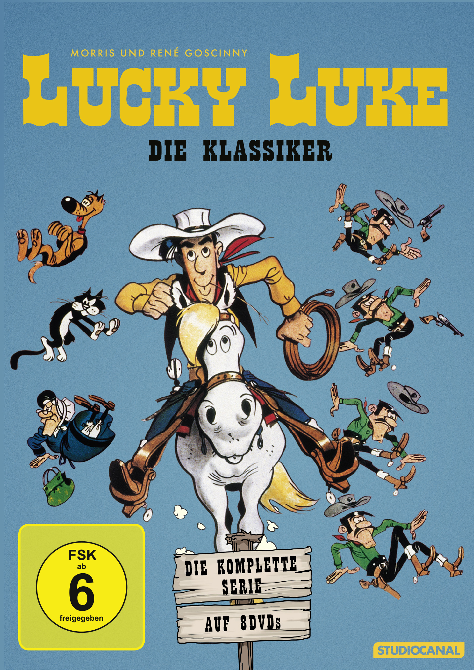 Lucky Luke - Die Klassiker - Die komplette Serie (8 DVDs) Buch, Comics, Veröffentlichung, Werbung, Person