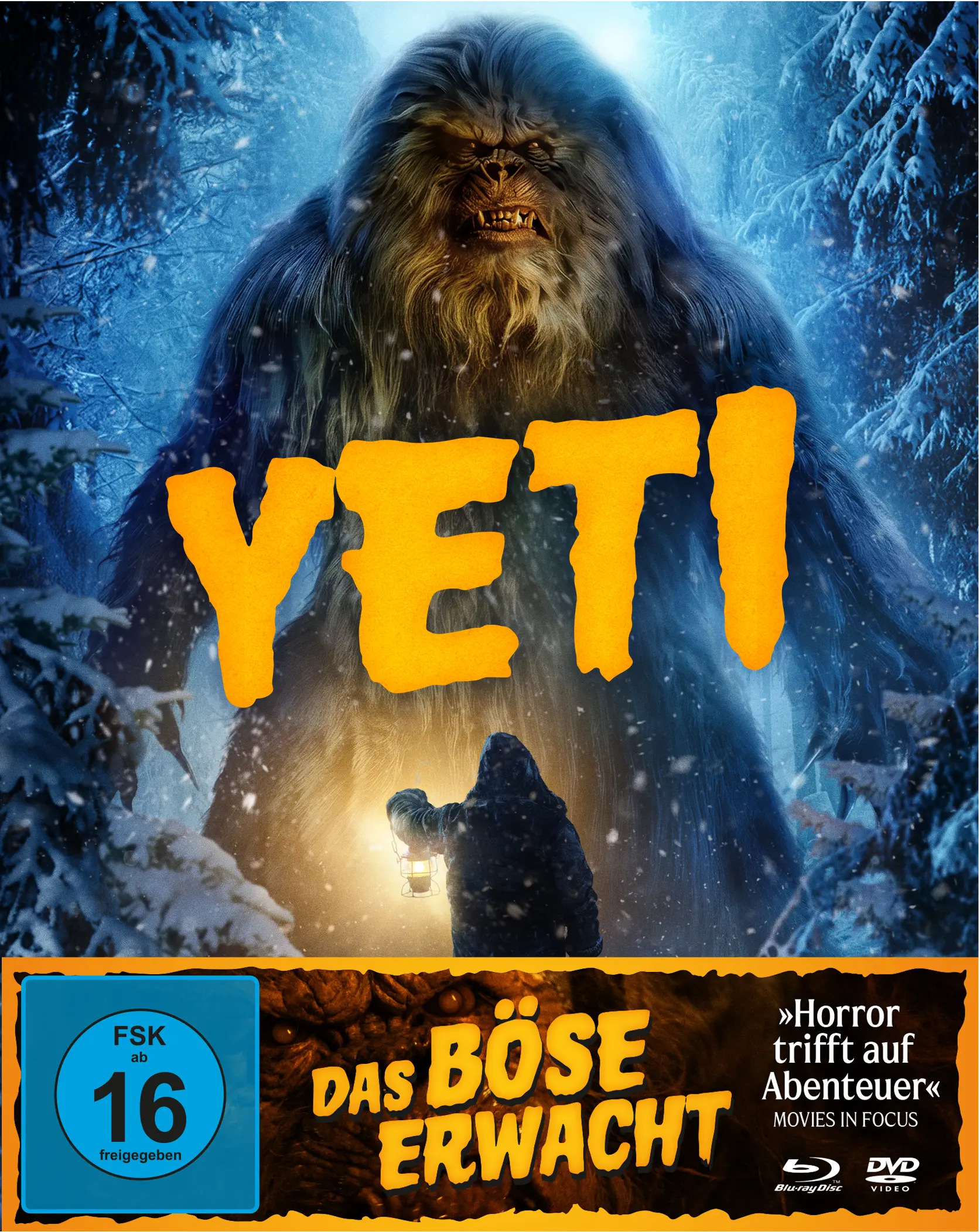 DVD-Film, Horrorfilm, Yeti, Verschneiter Wald, FSK 16