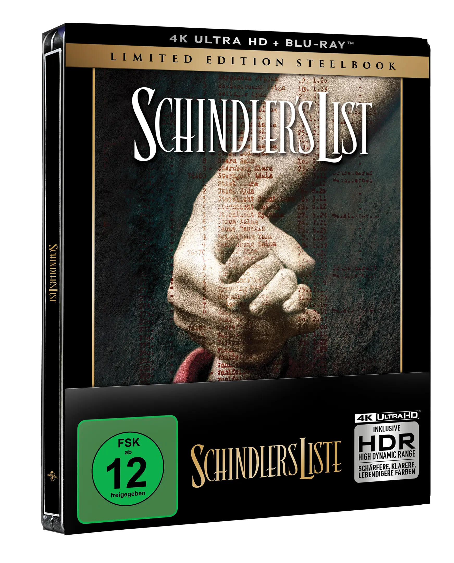 Schindlers Liste (Steelbook, 4K-UHD+2 Blu-rays)