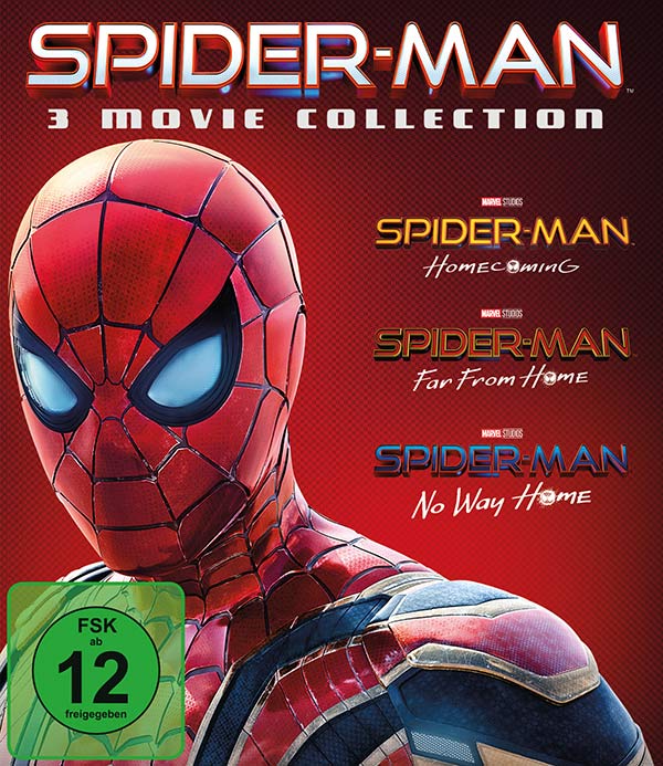 Spider-Man: Homecoming, Far From Home, No Way Home (3 Blu-rays) Cover