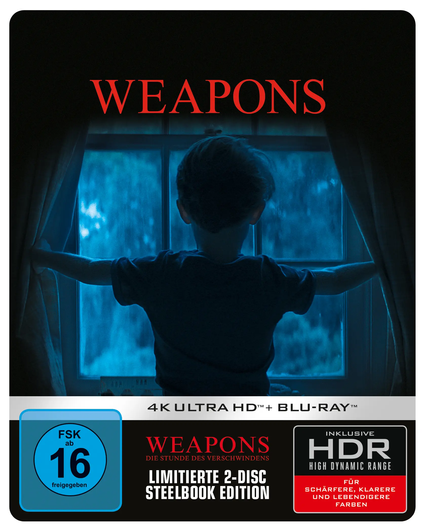 Weapons - Die Stunde des Verschwindens (Limitiertes Steelbook, 4K-UHD+Blu-ray) Cover Weapons - Die Stunde des Verschwindens (Limitiertes Steelbook, 4K-UHD+Blu-ray) Cover
