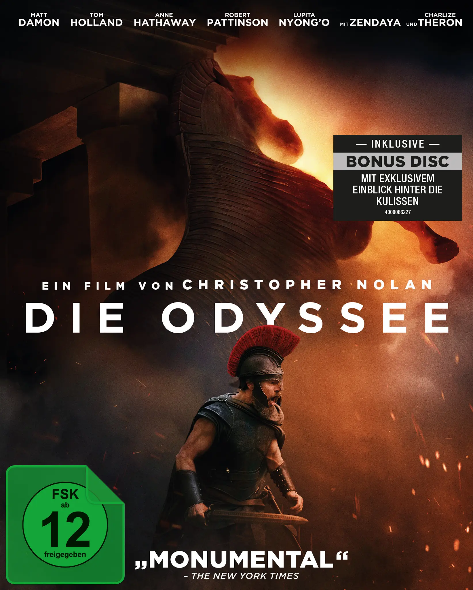 Filmplakat, Die Odyssee, Bonus-Disc, historisches Epos, orangefarbenes Motiv