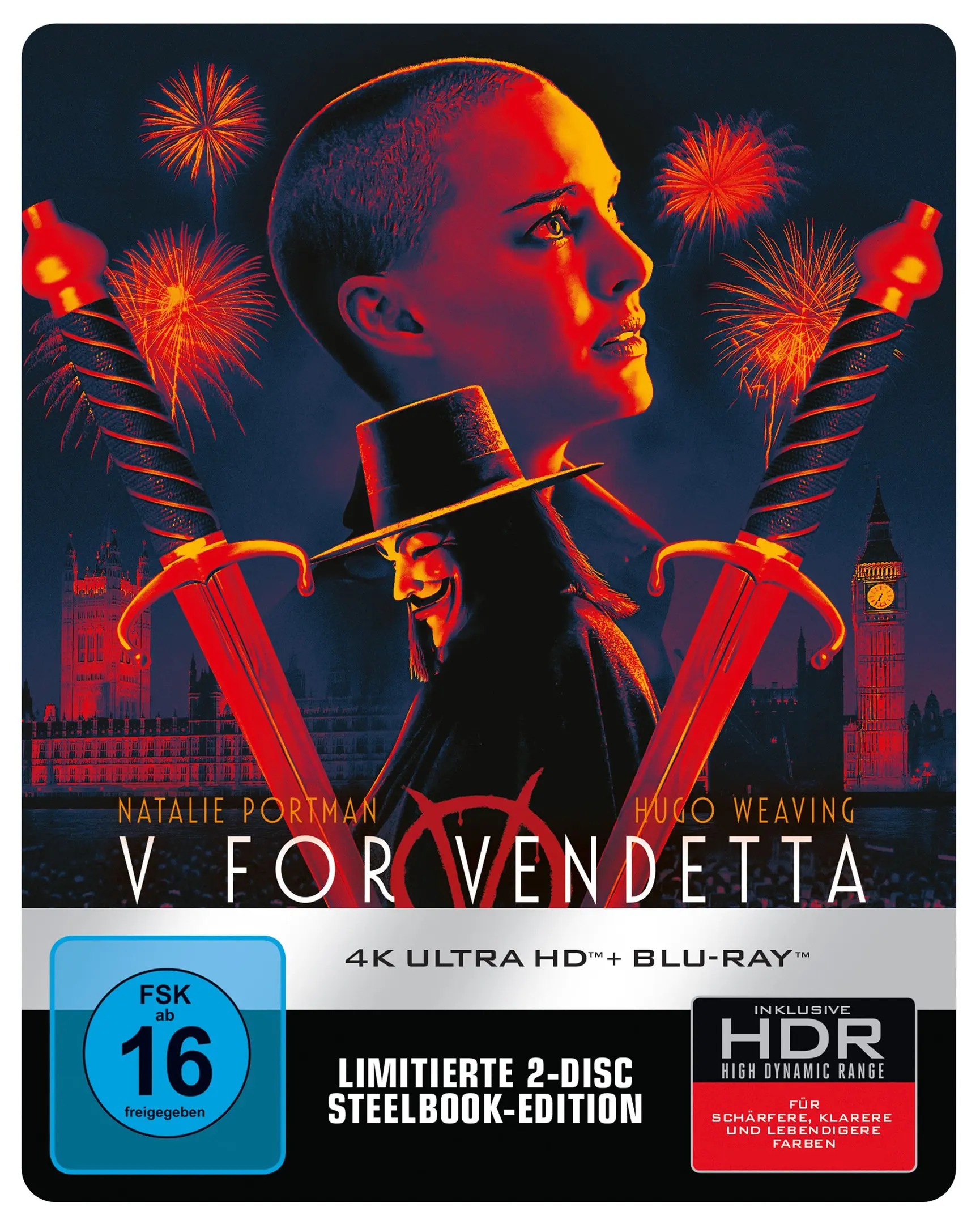 4K-Blu-ray, Steelbook-Edition, 2-Disc-Film, V wie Vendetta, HDR