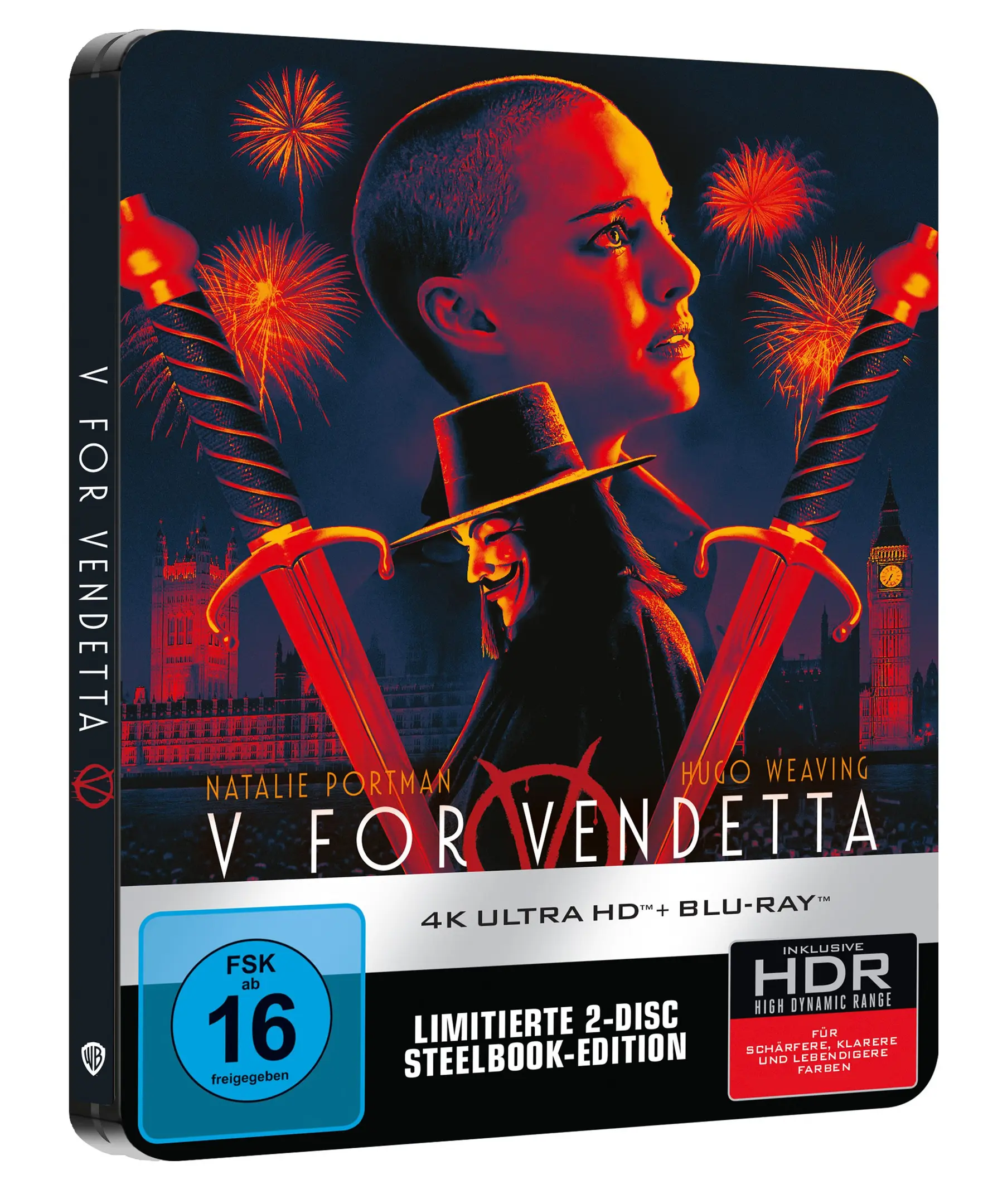 V wie Vendetta, Steelbook-Hülle, 4K Ultra HD Blu-ray, 2-Disc-Edition, HDR