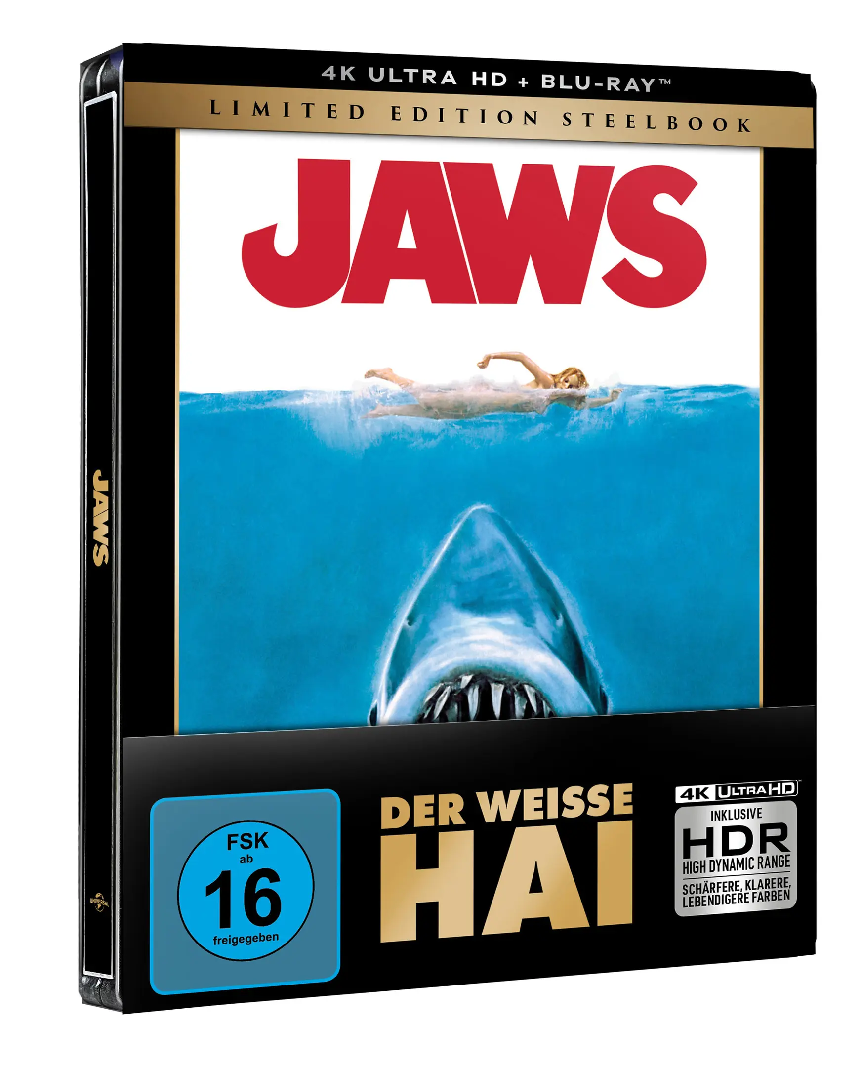 Der weiße Hai (Steelbook, 4K-UHD+2 Blu-rays)