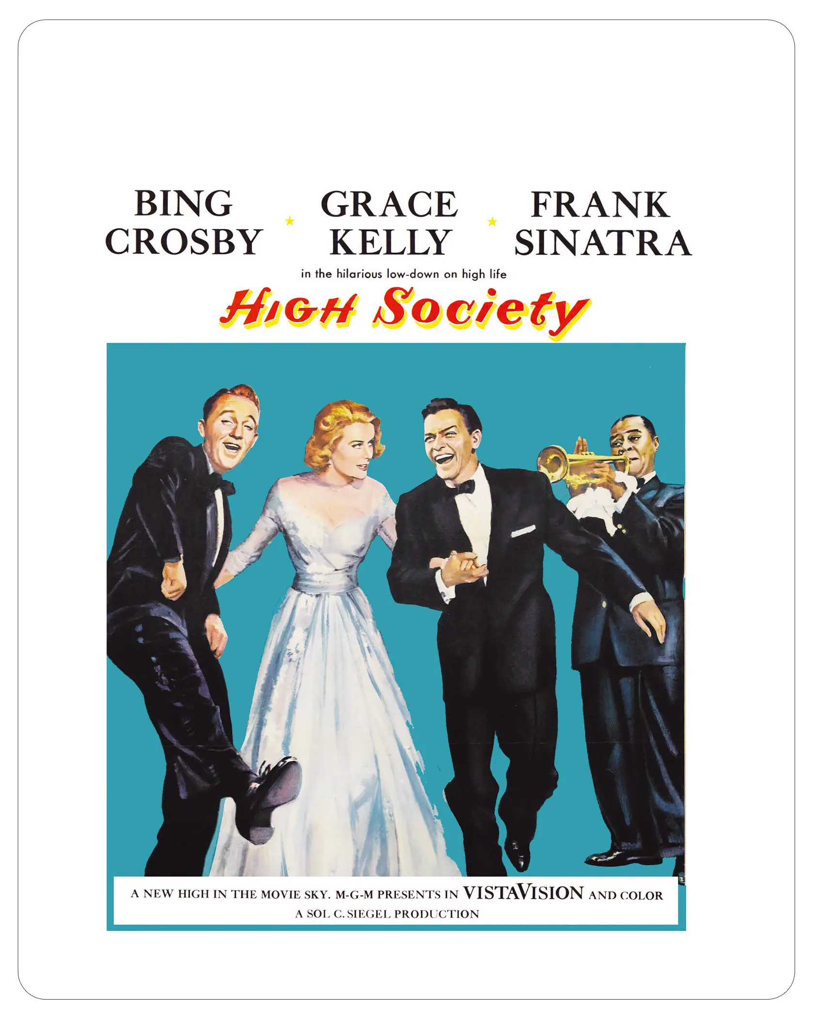 Filmplakat, High Society, Grace Kelly, Crosby, Sinatra