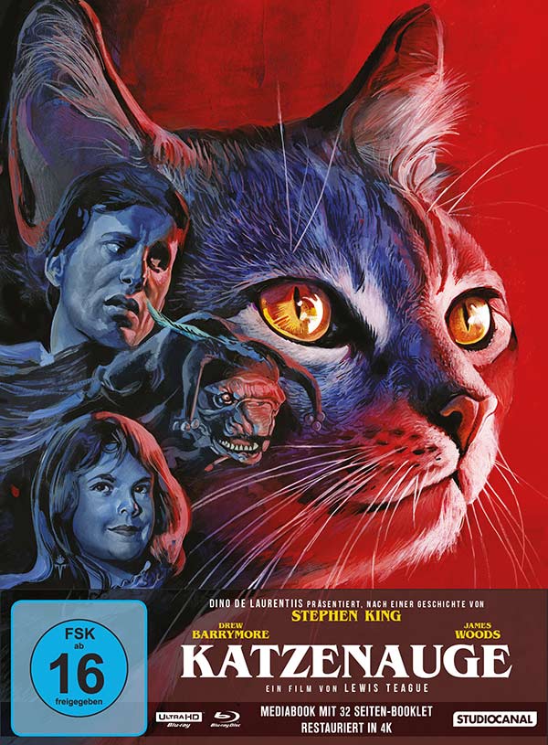 Stephen Kings Katzenauge (Limited Collector´s Edition, 4K-UHD+Blu-ray) Cover Stephen Kings Katzenauge (Limited Collector´s Edition, 4K-UHD+Blu-ray) Cover