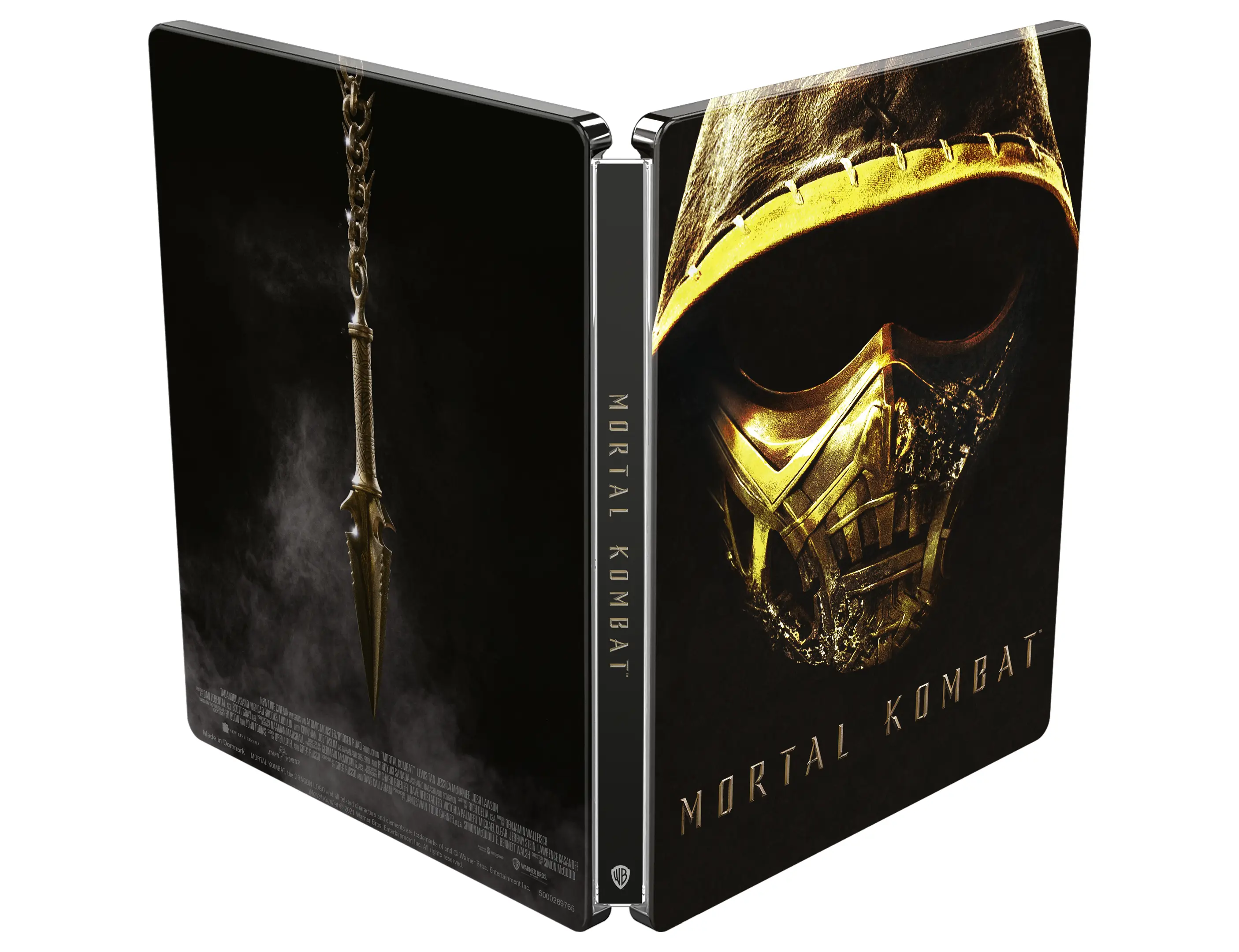 Mortal Kombat, Steelbook-Hülle, Filmausgabe, schwarz-gold, Metallic-Cover