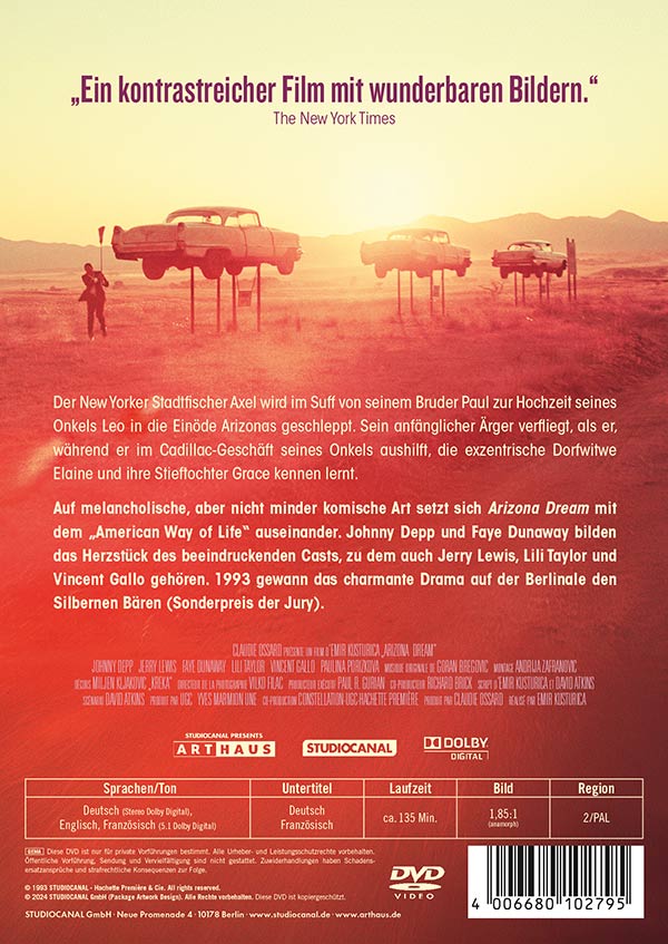 Arizona Dream - Digital Remastered (DVD) Arizona Dream - Digital Remastered (DVD)