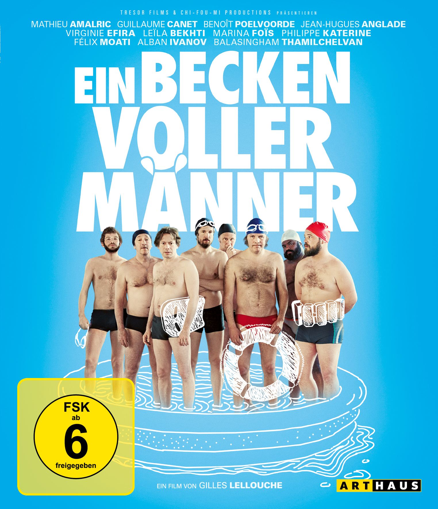 Ein Becken voller Männer (Blu-ray) Werbung, Plakat, Leute, Person, Mann
