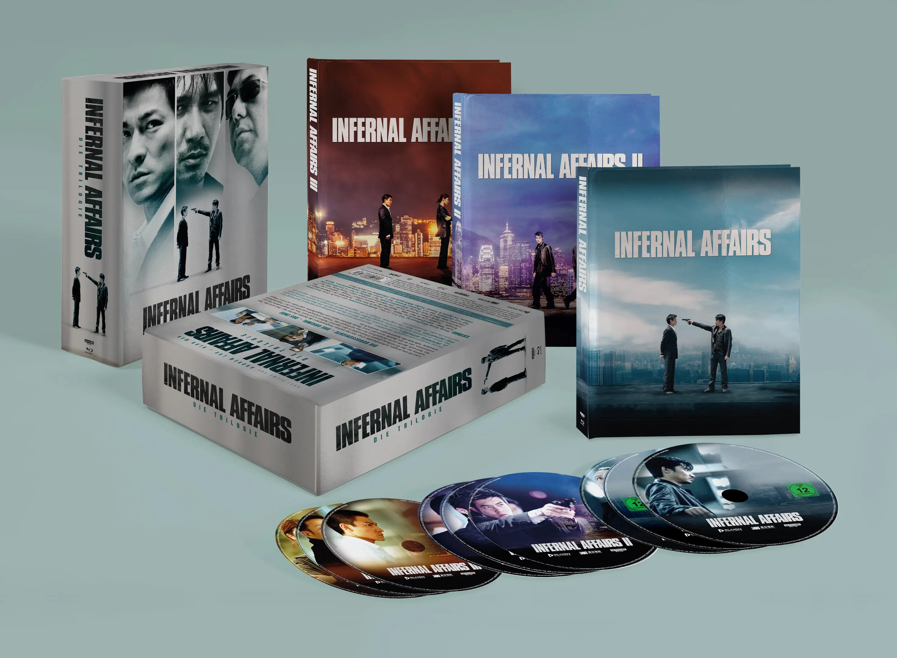 Infernal Affairs Trilogy (Collector's Edition, 3 UHDs, 3 Blu-rays, 3 Bonus-Blu-rays) (exkl. Shop) Infernal Affairs Trilogy (Collector's Edition, 3 UHDs, 3 Blu-rays, 3 Bonus-Blu-rays) (exkl. Shop)