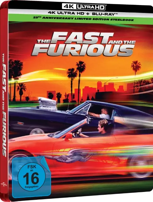 The Fast and the Furious - 25th Anniversary Edition (Steelbook, 4K-UHD+Blu-ray)