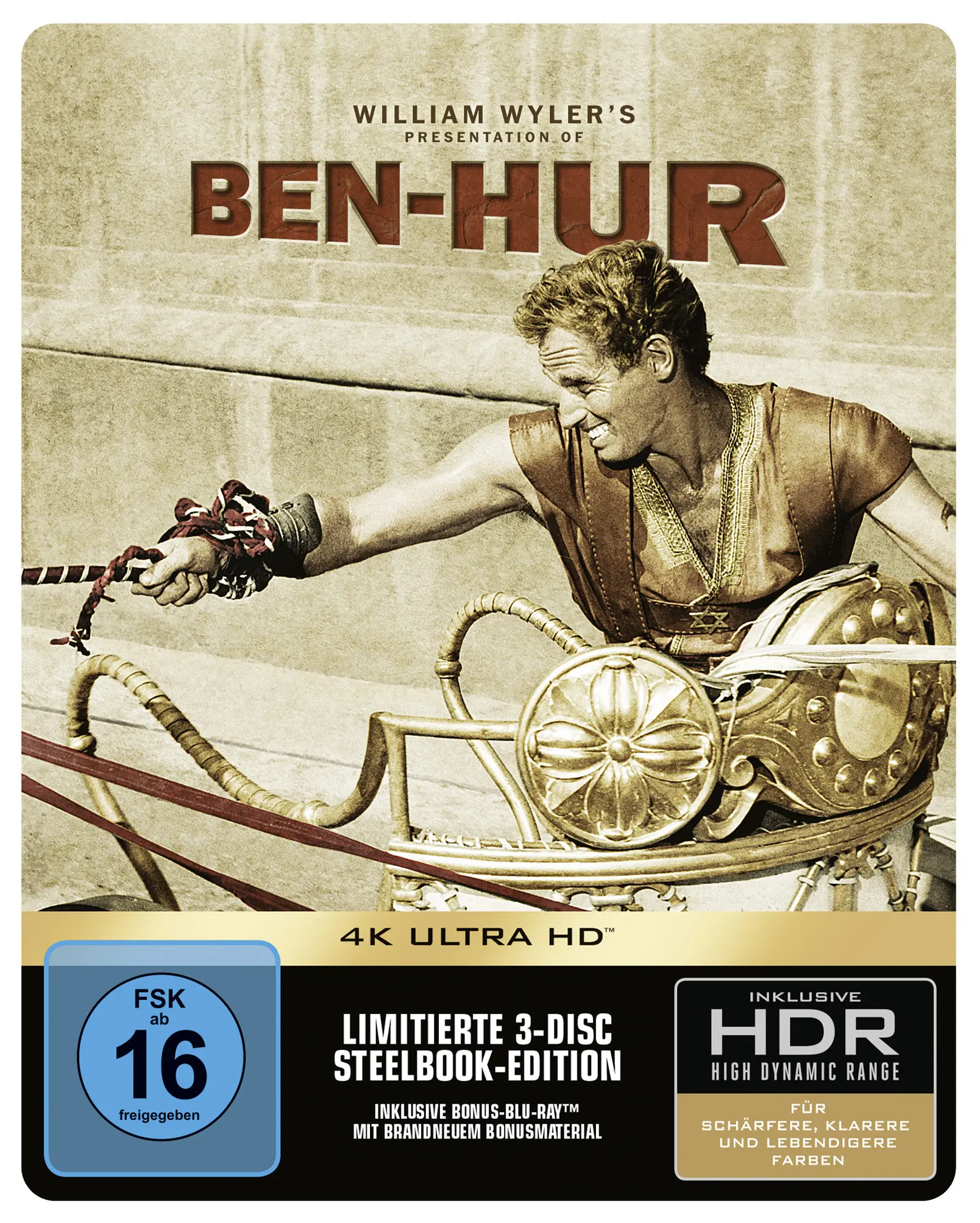 Ben-Hur (Steelbook, 2 4K-UHD+Blu-ray) (Exkl. Shop) Cover