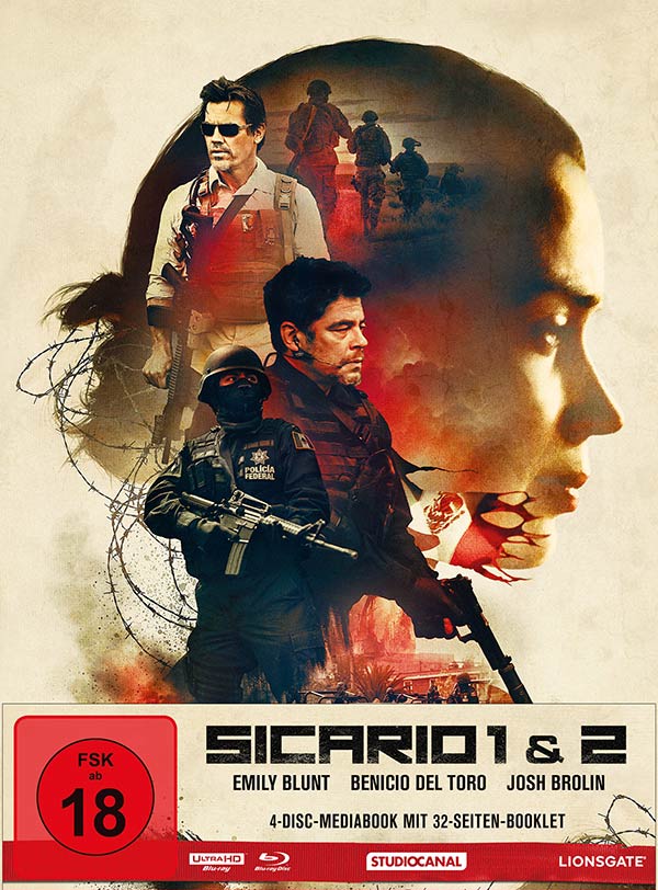 Sicario 1 & 2 - Limited Collector´s Edition Cover A (2 4K UHDs + 2 Blu-rays) (exkl. Shop) Sicario 1 & 2 - Limited Collector´s Edition Cover A (2 4K UHDs + 2 Blu-rays) (exkl. Shop)