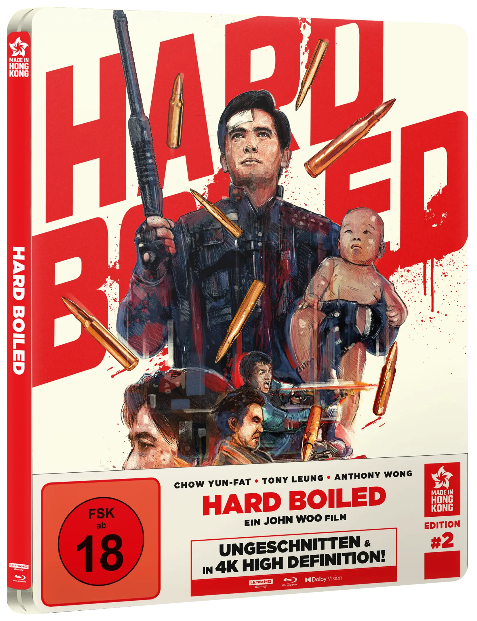 Hard-Boiled (Steelbook, 4K-UHD+2 Blu-rays)