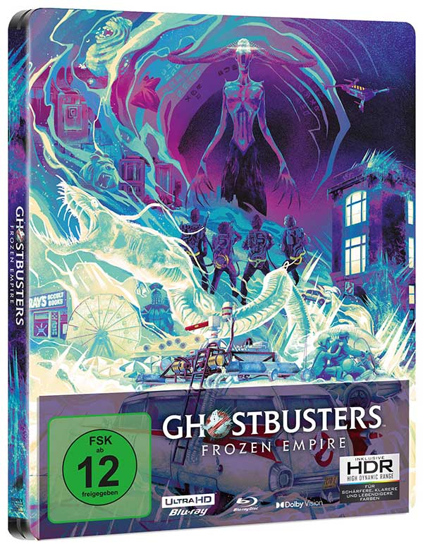 Ghostbusters: Frozen Empire (Steelbook A, 4K-UHD+Blu-ray) Buch, Veröffentlichung, Comics, Person