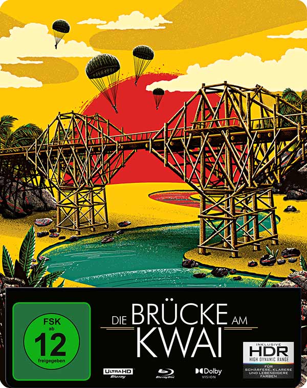 Die Brücke am Kwai (Remastered) (Steelbook, 4K-UHD+Blu-ray) Cover Die Brücke am Kwai (Remastered) (Steelbook, 4K-UHD+Blu-ray) Cover
