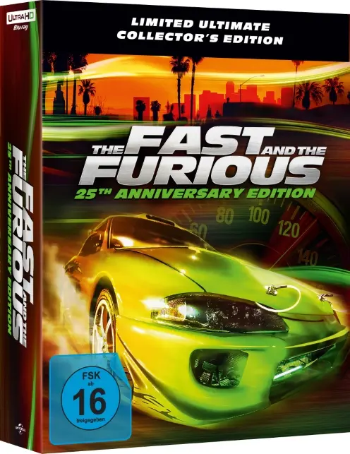 The Fast and the Furious - 25th Anniversary Edition (Ultimate Collector's Steelbook Edition, 4K-UHD+Blu-ray)(Shop)