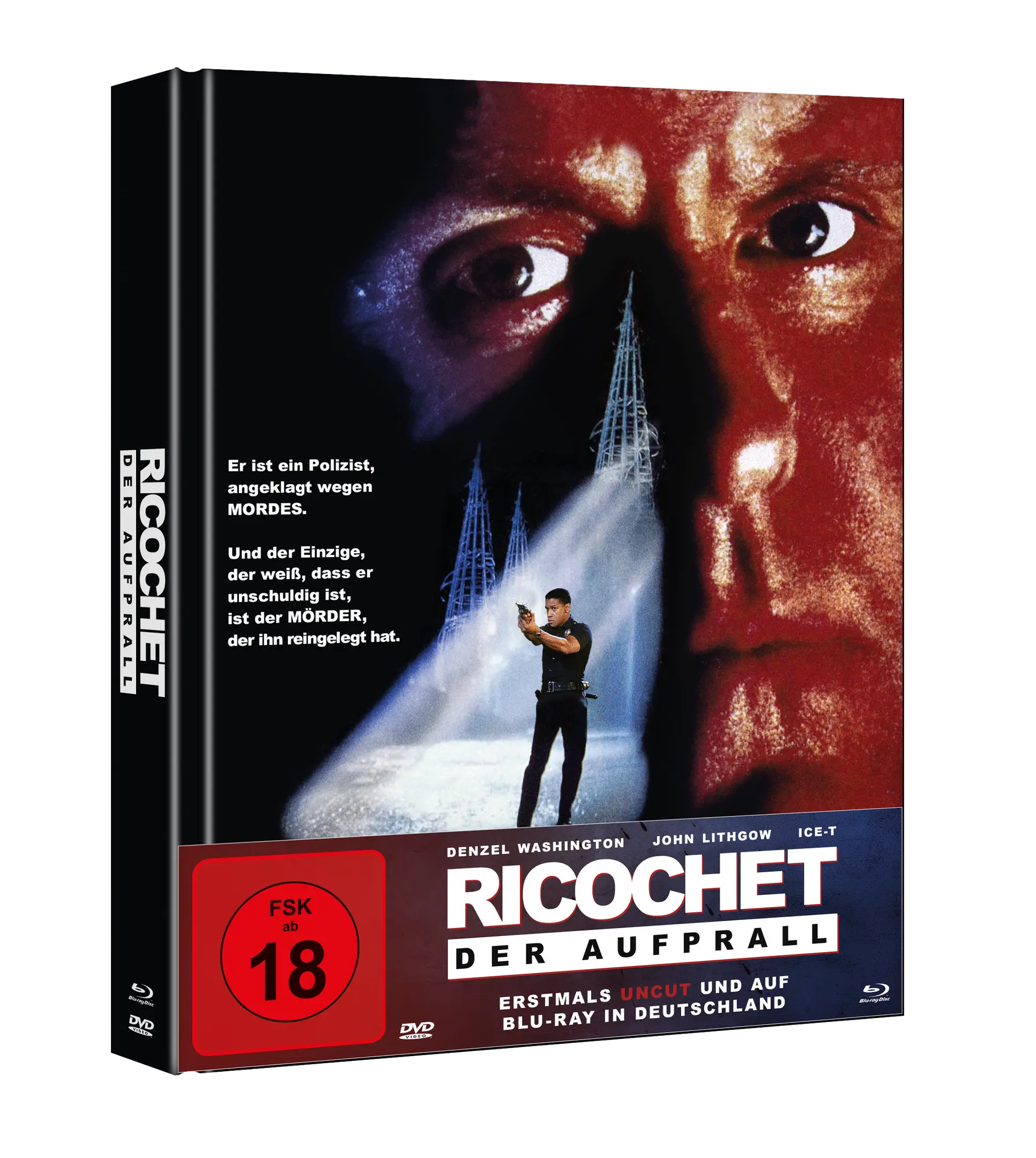 Ricochet - Der Aufprall (Mediabook, Blu-ray+DVD) Ricochet - Der Aufprall (Mediabook, Blu-ray+DVD)