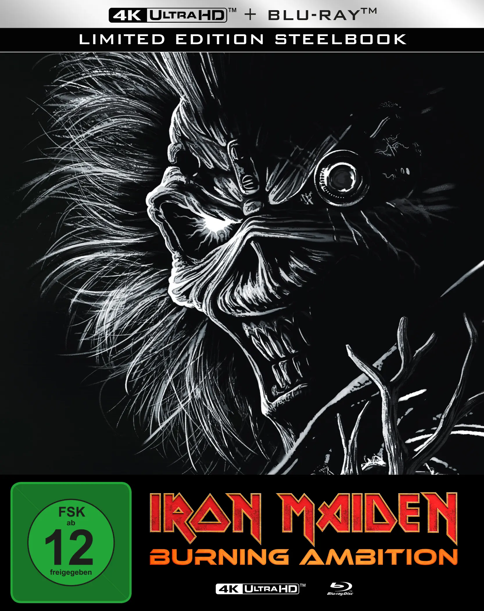 Iron Maiden: Burning Ambition (Steelbook, 4K-UHD+Blu-ray) Cover
