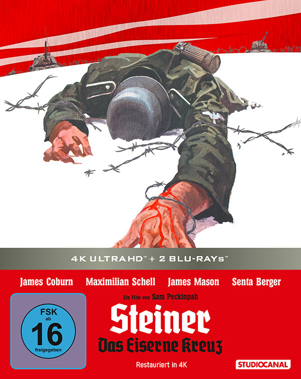 Steiner - Das Eiserne Kreuz - Limited Steelbook Edition (4K UHD + 2 Blu-rays) Cover Steiner - Das Eiserne Kreuz - Limited Steelbook Edition (4K UHD + 2 Blu-rays) Cover