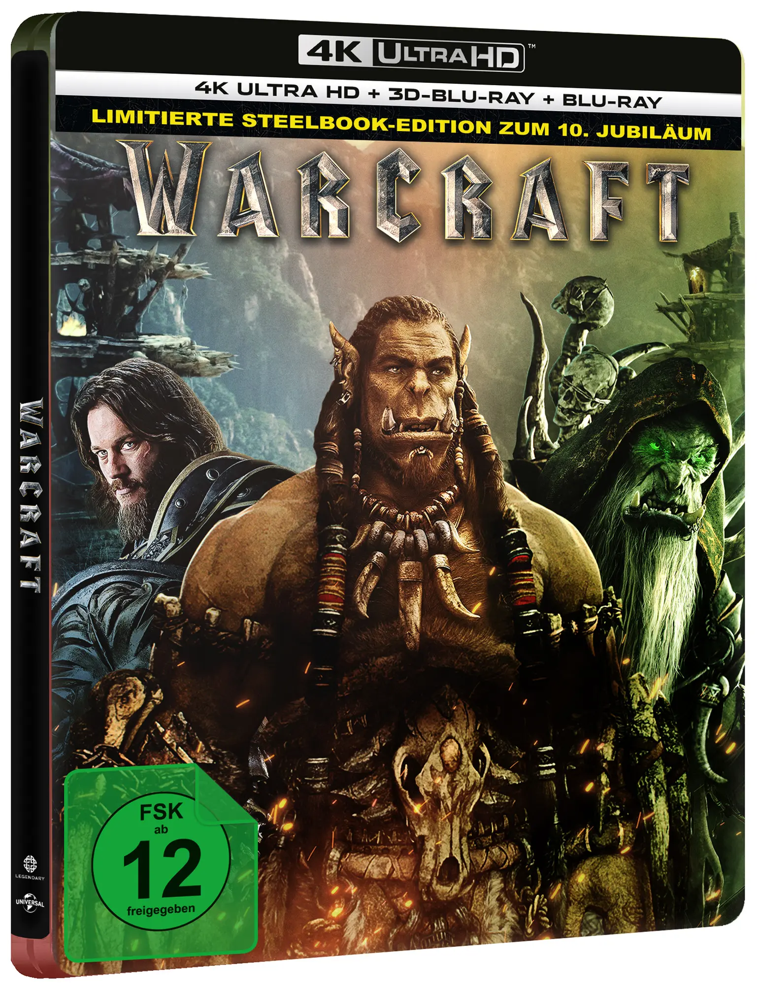 Warcraft: The Beginning (Steelbook, 4K-UHD+Blu-ray+3D-Blu-ray)