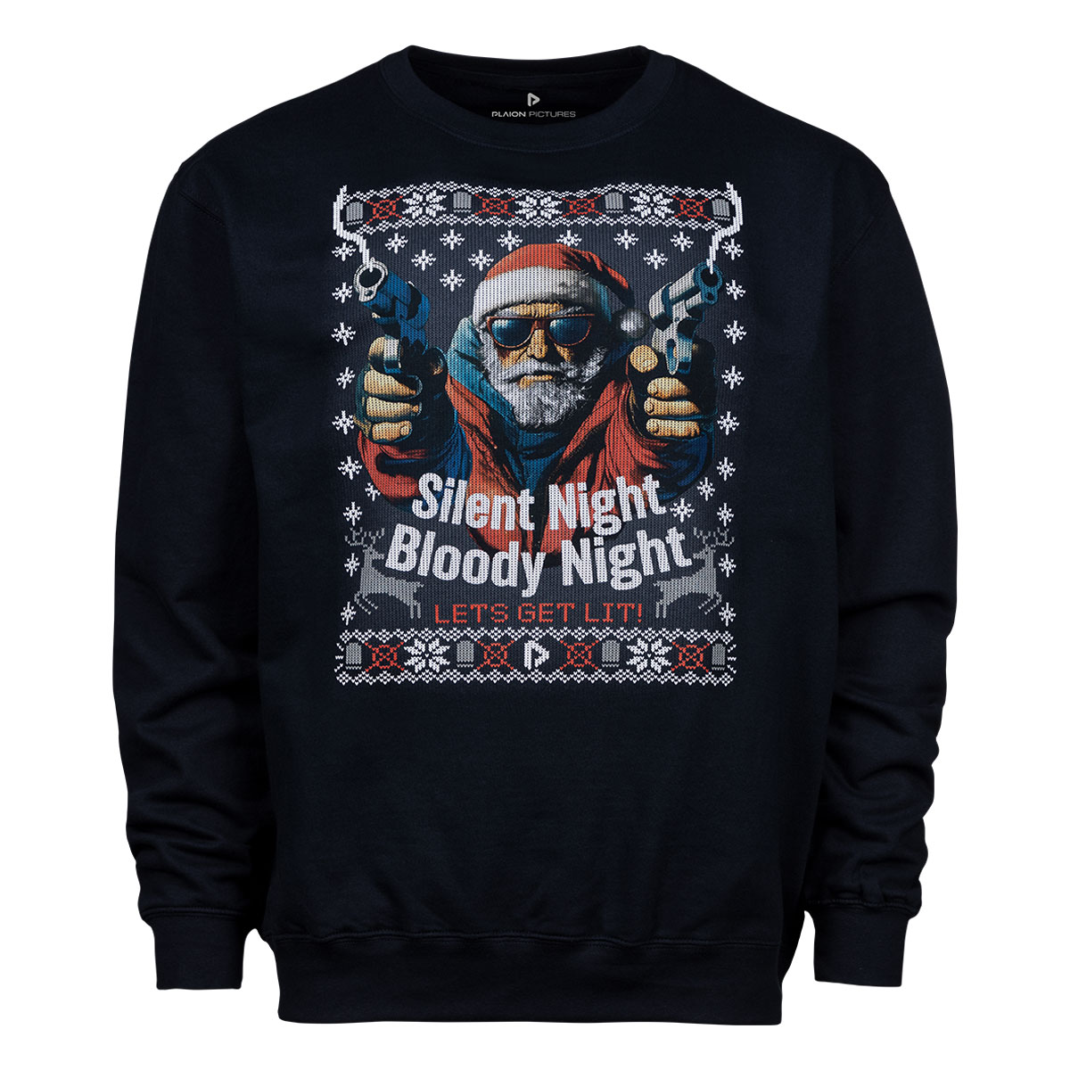 Badass Santa Sweater Unisex Navy Blue