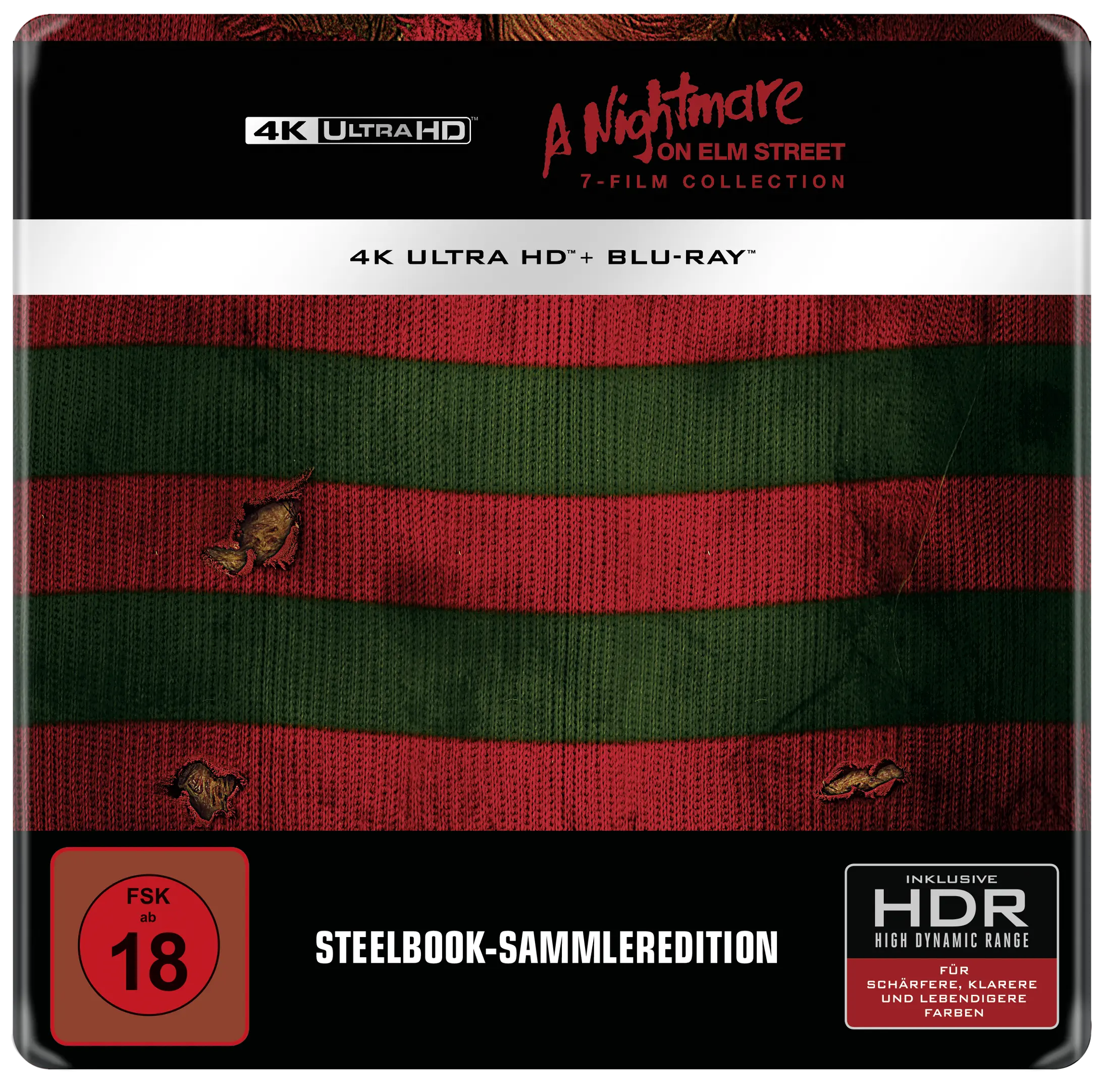 Nightmare on Elm Street - 7-Film Collection (7 4K-UHDs, 4 Blu-rays) (Shop exklusiv) Cover