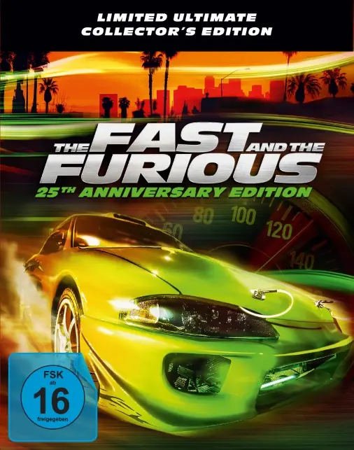 The Fast and the Furious - 25th Anniversary Edition (Ultimate Collector's Steelbook Edition, 4K-UHD+Blu-ray)(Shop) Cover