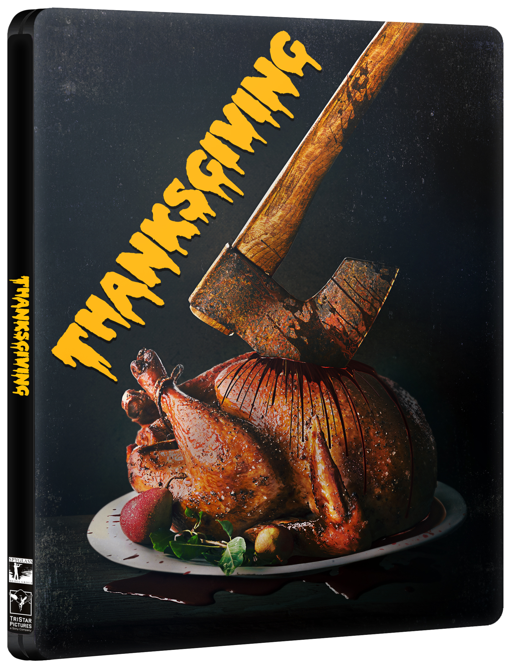 Thanksgiving (Steelbook, 4K-UHD+Blu-ray) Mahlzeit, Braten, Abendessen, Axt, Präsentation des Essens