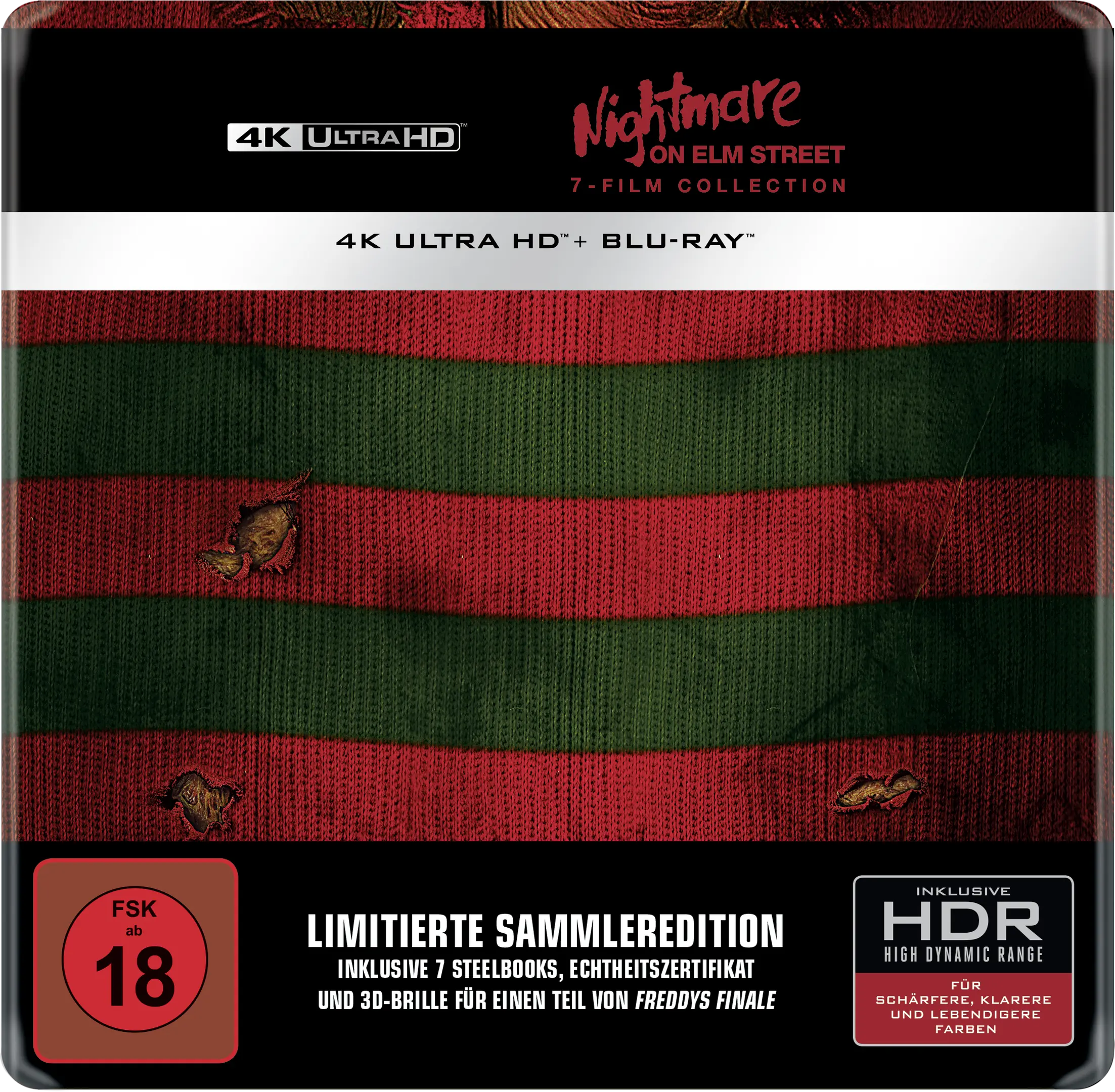 A Nightmare on Elm Street - 7-Filme-Steelbook-Collection (7 4K-UHDs, 4 Blu-rays) (Shop exkl.)