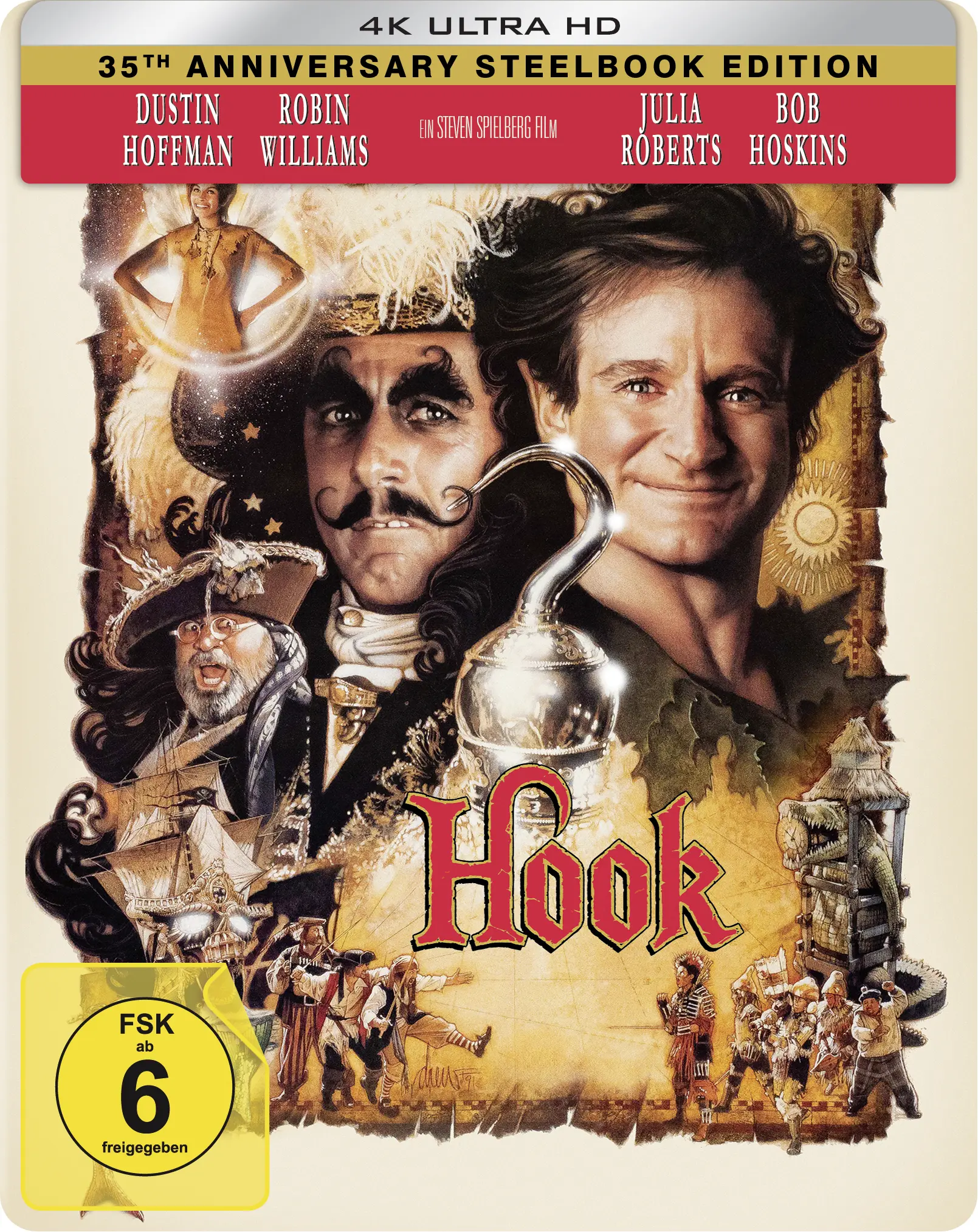 Hook - 35th Anniversary Edition (Steelbook, 2 4K-UHDs) Cover