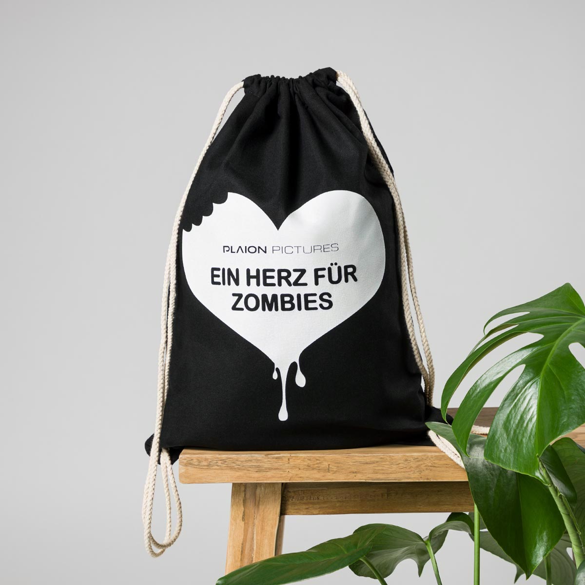 Herz für Zombies PP Turnbeutel Black Herz für Zombies PP Turnbeutel Black