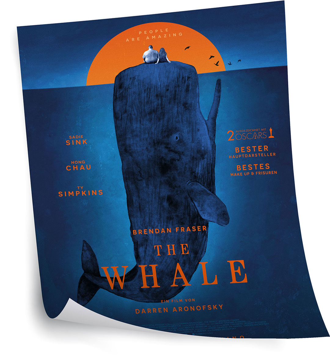 The Whale Poster Blau DIN A1 Image 2