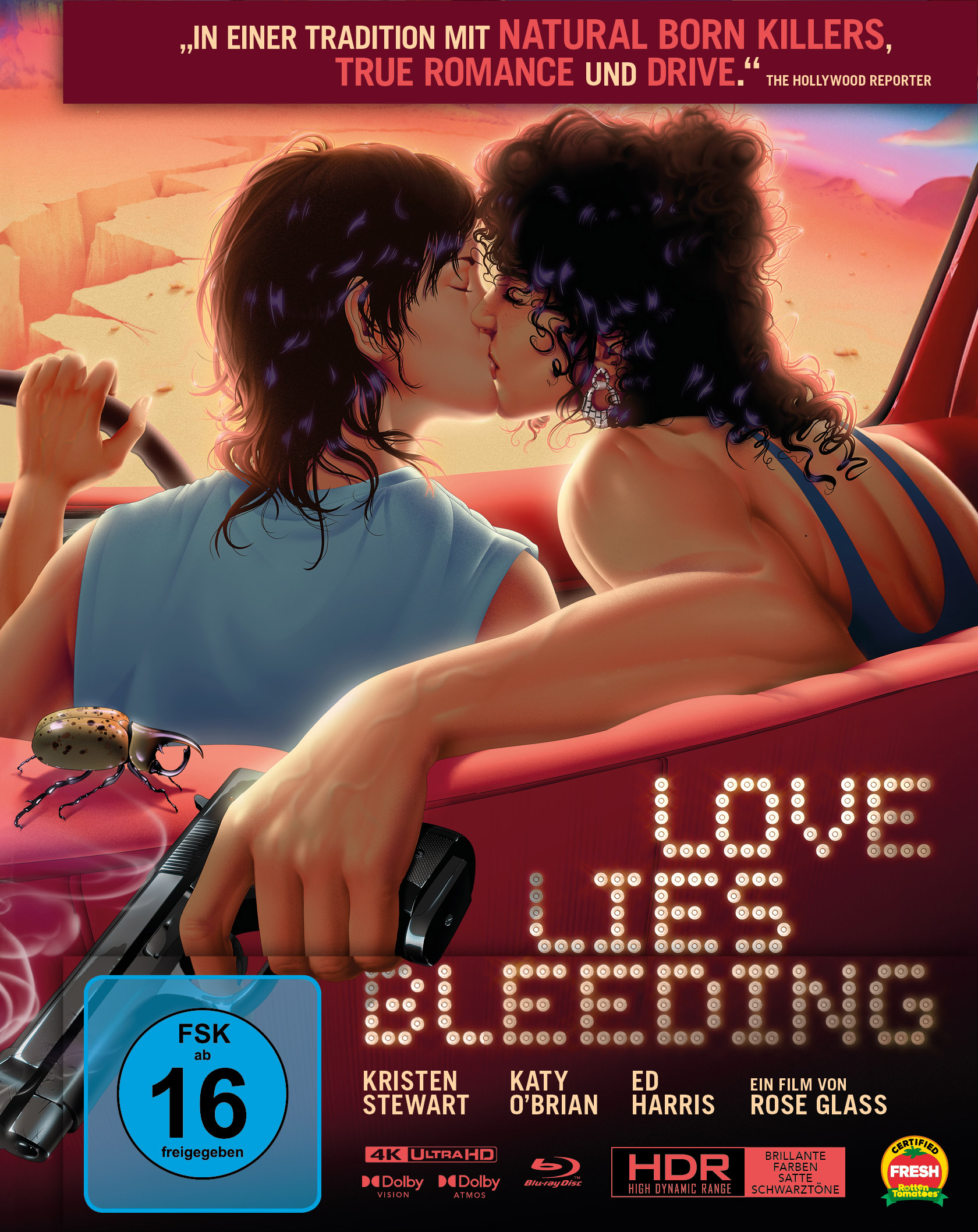 Love Lies Bleeding (Mediabook A, 4K-UHD+Blu-ray) Werbung, Plakat, Erwachsener, Person, Frau