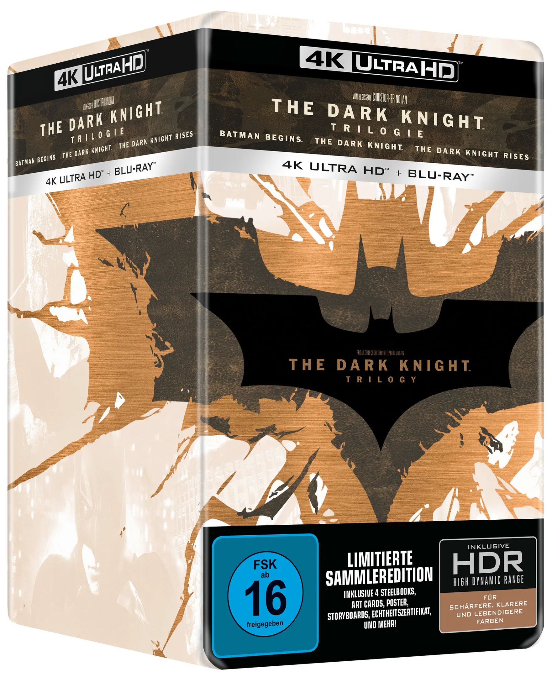 The Dark Knight Trilogy (Collector's Steelbook Edition, 3 4K-UHDs+6 Blu-rays) The Dark Knight Trilogy (Collector's Steelbook Edition, 3 4K-UHDs+6 Blu-rays)
