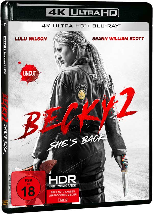 Becky 2 - She's Back (4K-UHD+Blu-ray) Publikation, Buch, Person, Mantel, Dolch