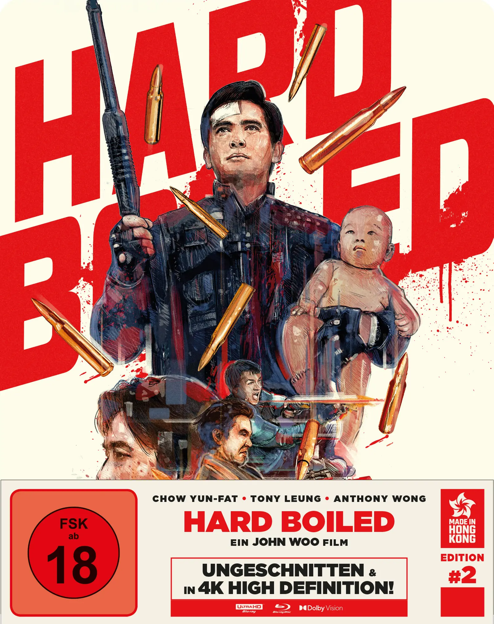 Hard-Boiled (Steelbook, 4K-UHD+2 Blu-rays) Cover