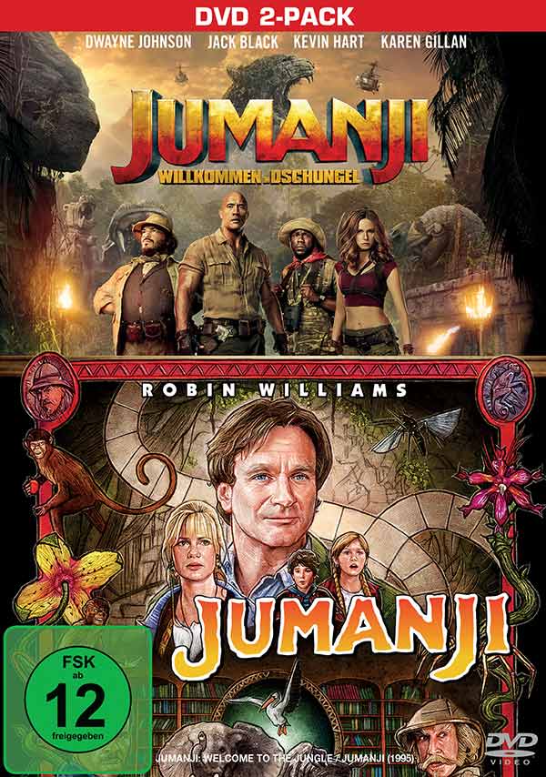 Jumanji / Jumanji: Willkommen im Dschungel (2 DVDs) Cover Jumanji / Jumanji: Willkommen im Dschungel (2 DVDs) Cover