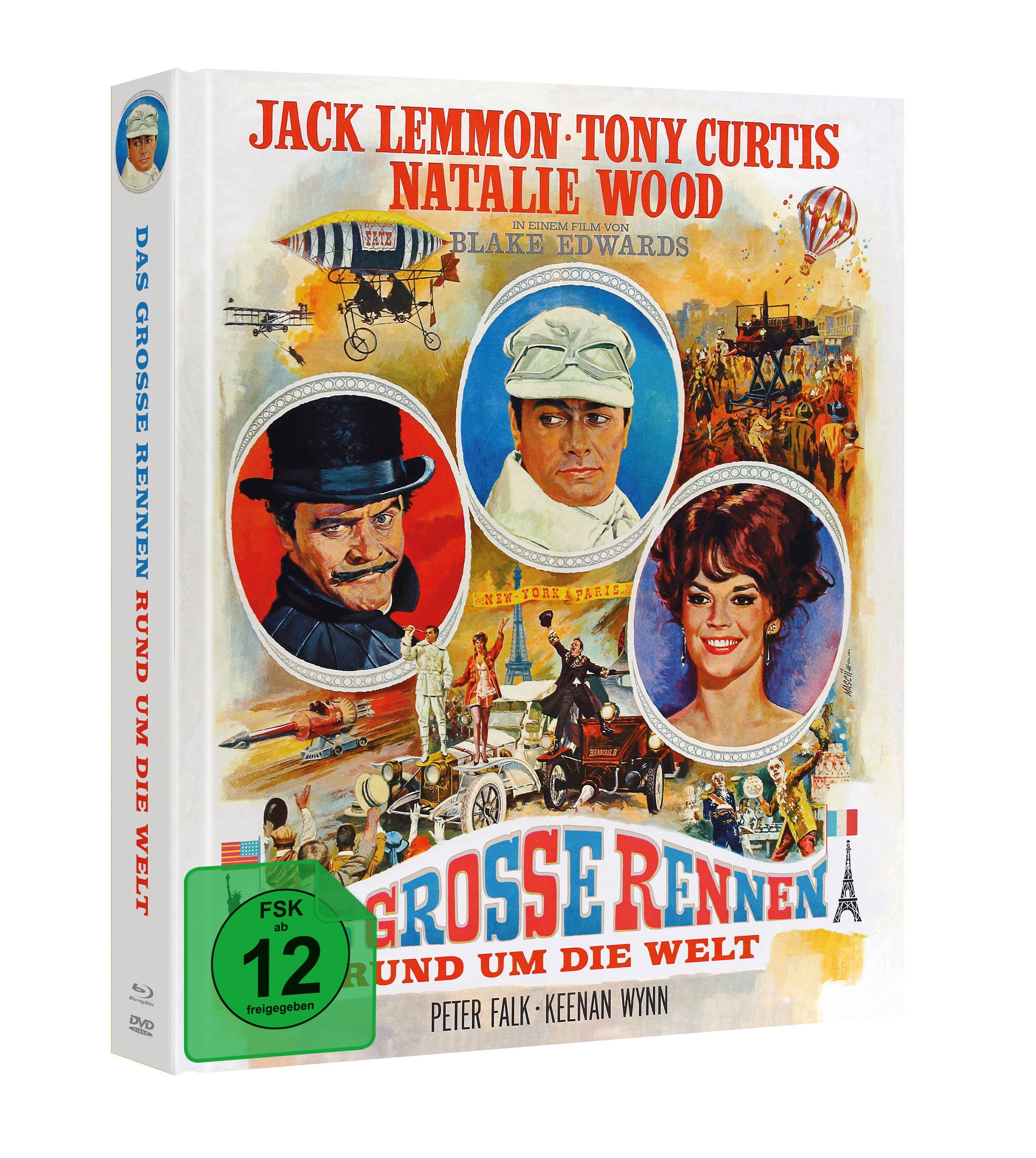 Das große Rennen rund um die Welt (Mediabook B, Blu-ray+DVD) (exkl. Shop) Buch, Veröffentlichung, Erwachsene, Mann, Person