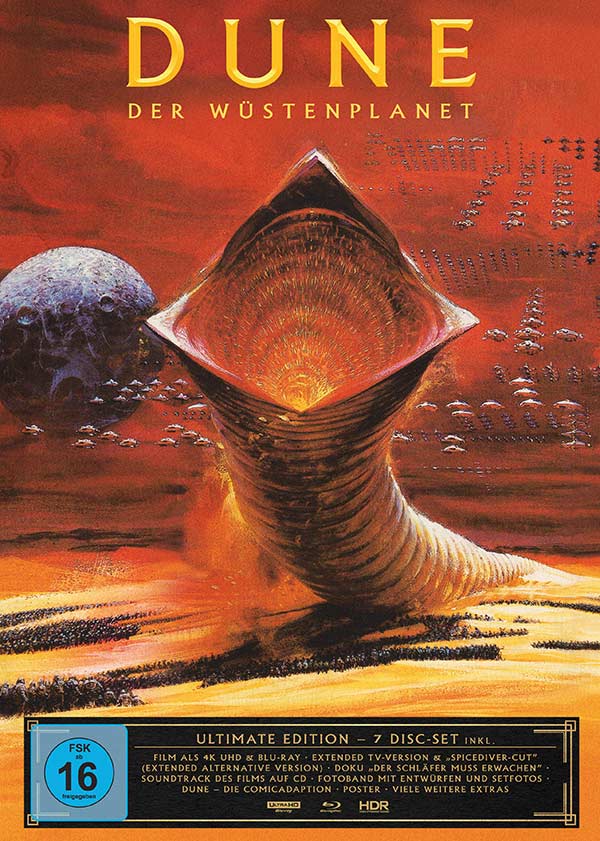 Dune - Der Wüstenplanet (4K-UHD + 5 Blu-rays + CD) Cover
